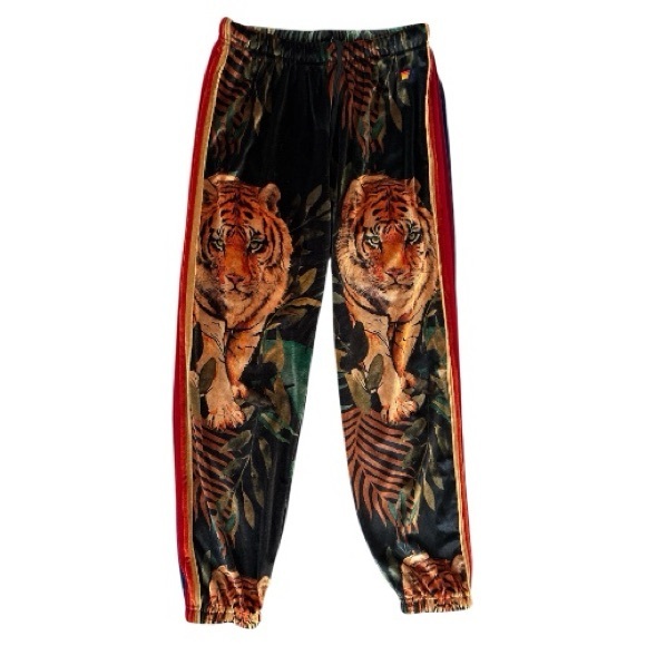 Aviator Nation Pants - Aviator Nation RARE Jungle Tiger Velvet Joggers Size Medium